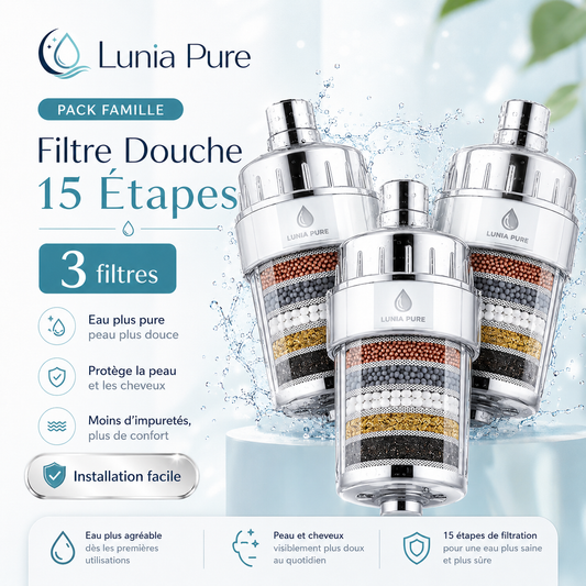 Pack Famille – 3 Filtres Douche Lunia Pure