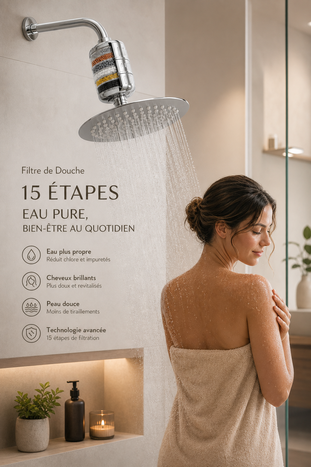 Filtre Douche 15 Étapes Lunia Pure