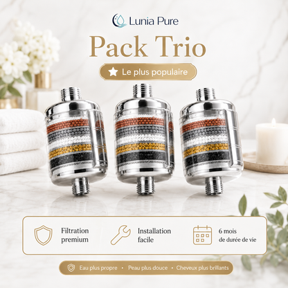 Pack Famille – 3 Filtres Douche Lunia Pure